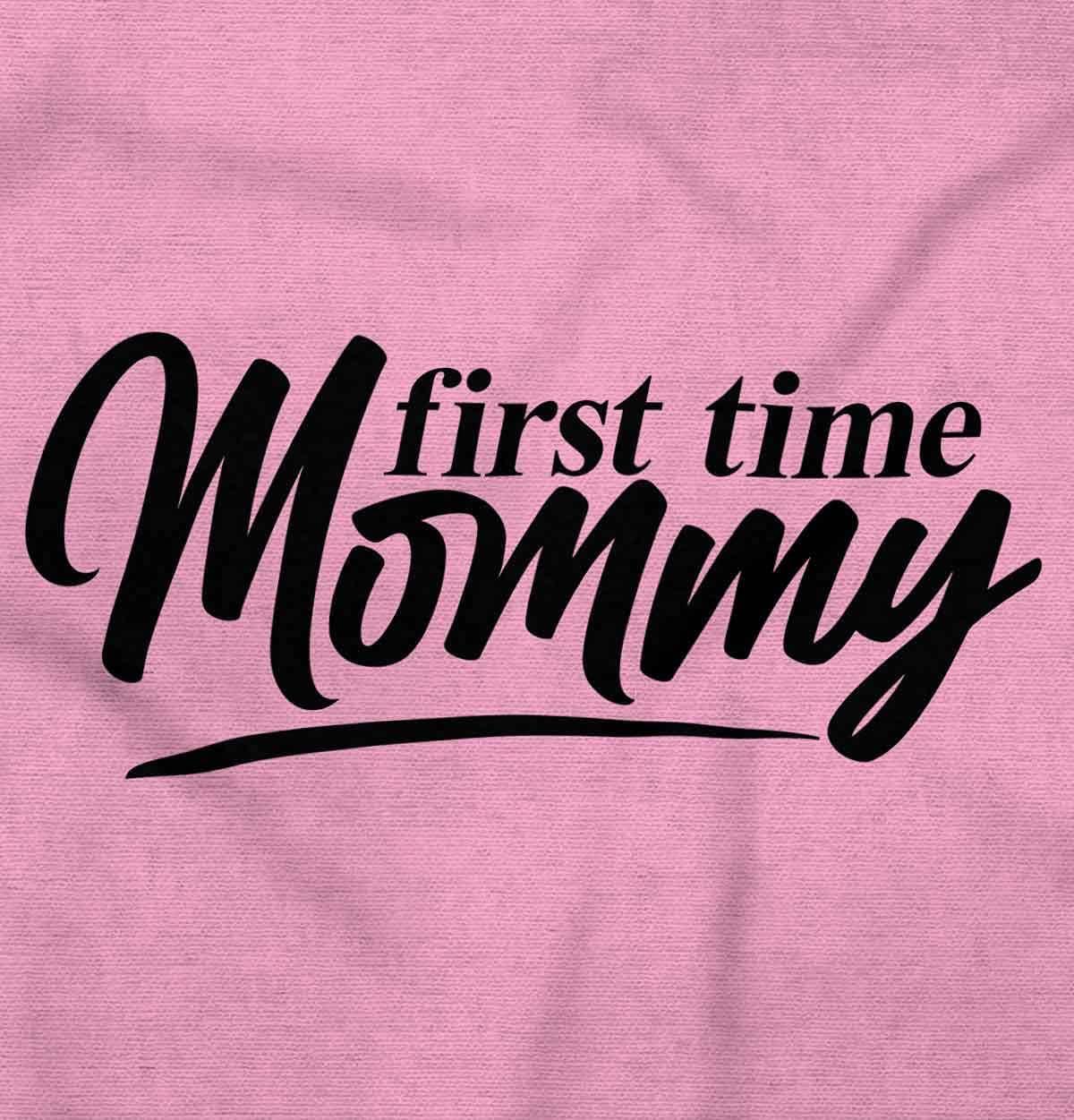 imageBrisco Brands Womens Maternity First Time Mommy Cute Pregnancy T Shirt TeePink