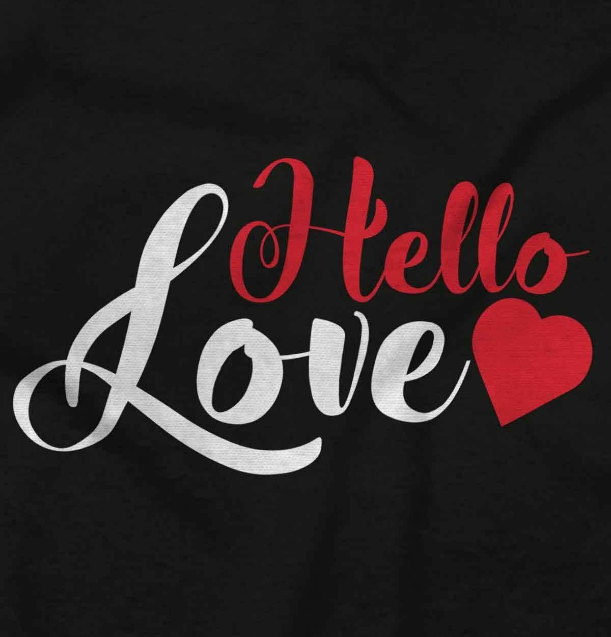 imageWomens Maternity Hello Love Expecting Little One T Shirt TeeBlack