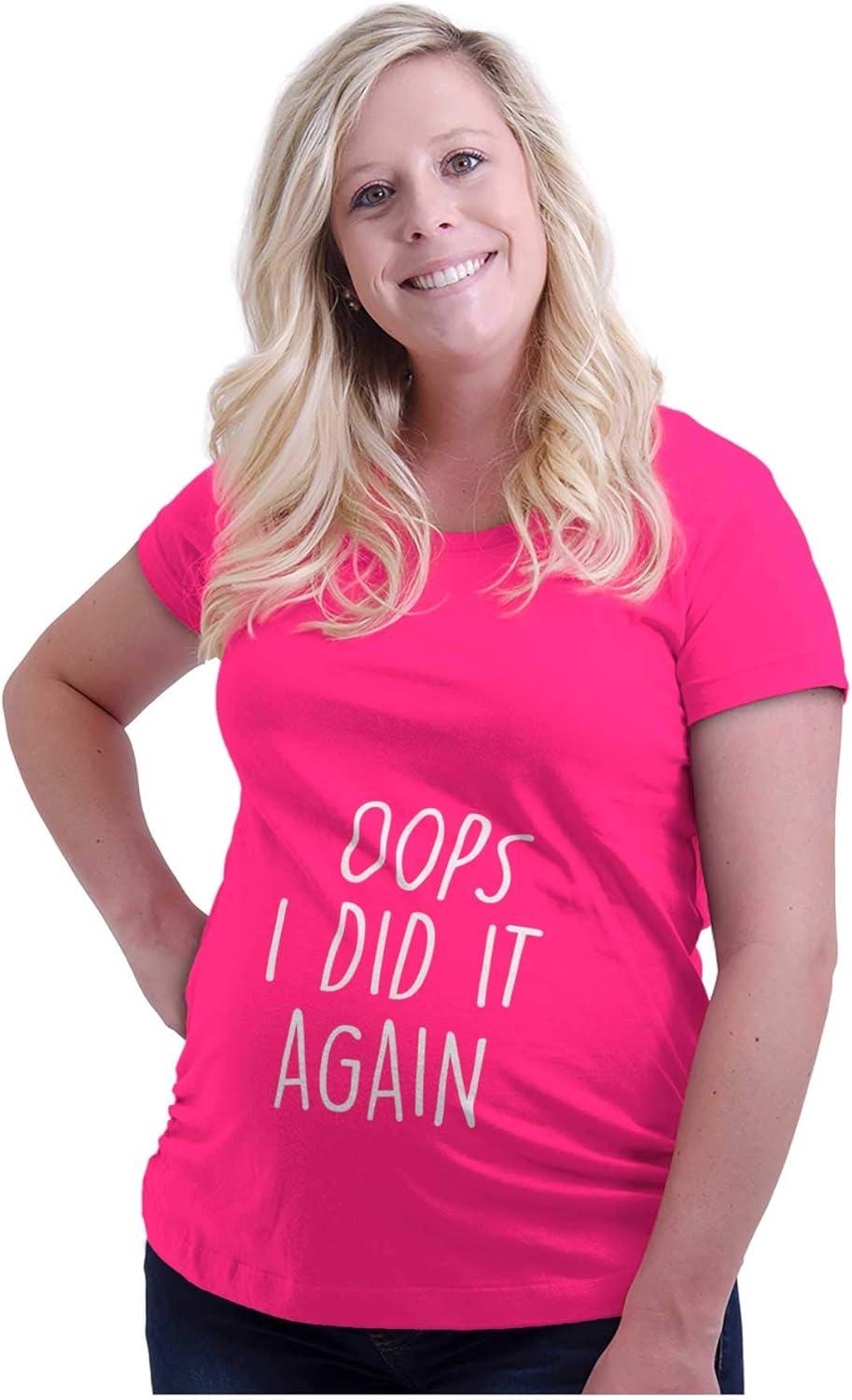 imageWomens Maternity Oops I Did it Again Expecting T Shirt TeeHot Pink