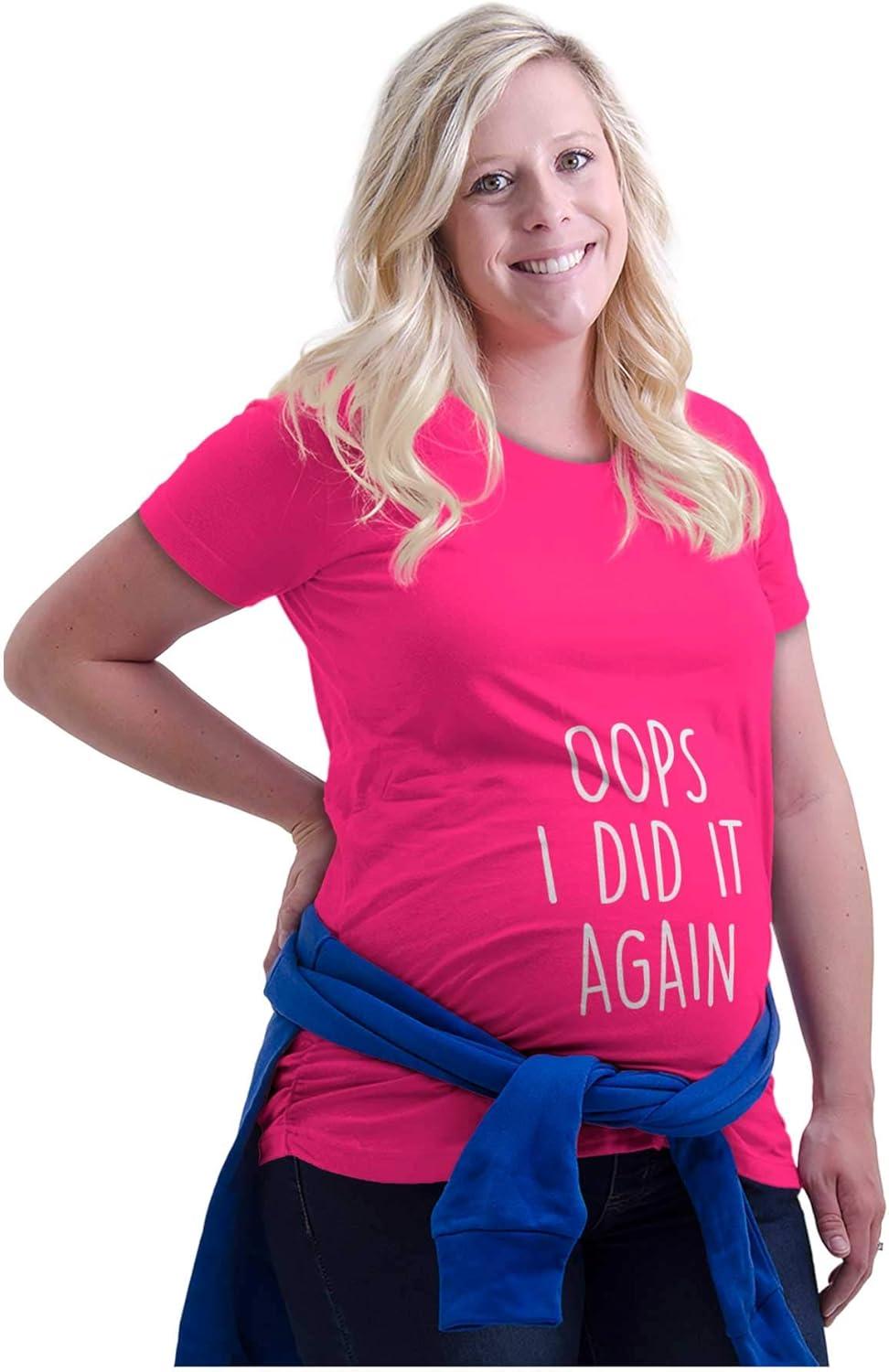 imageWomens Maternity Oops I Did it Again Expecting T Shirt TeeHot Pink