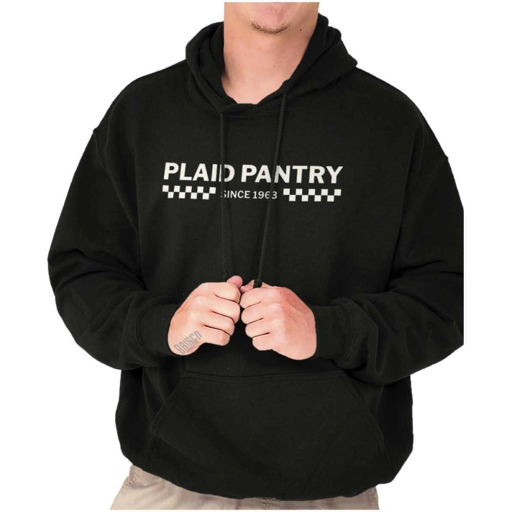 imageBrisco Brands Plaid Pantry Since 1963 Checker Logo Hoodie Sweatshirt Women MenBlack