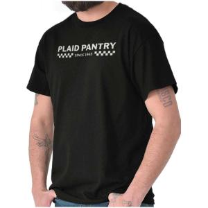 Plaid Pantry Since 1963 Checker Logo Graphic T Shirt Men or Women(Black)