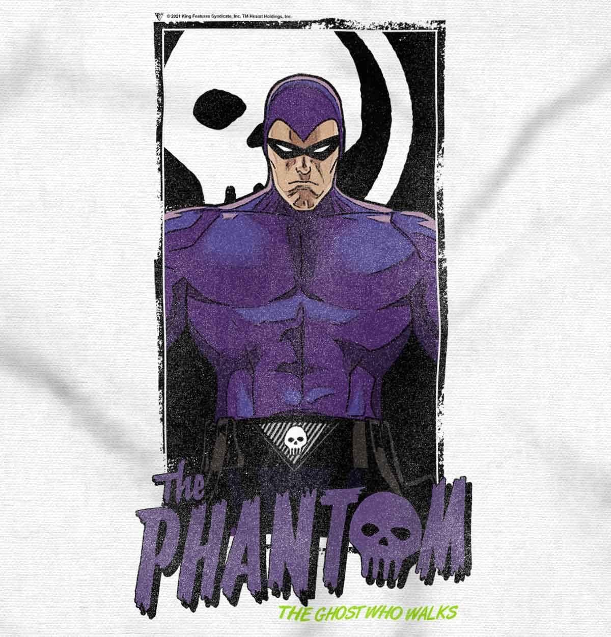 imageBrisco Brands The Phantom Ghost Who Walks Skull Crewneck T Shirts Boy GirlWhite