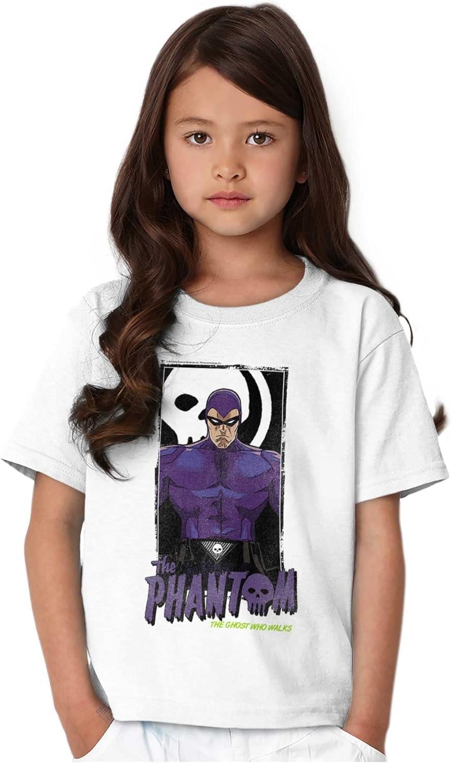 imageBrisco Brands The Phantom Ghost Who Walks Skull Crewneck T Shirts Boy GirlWhite