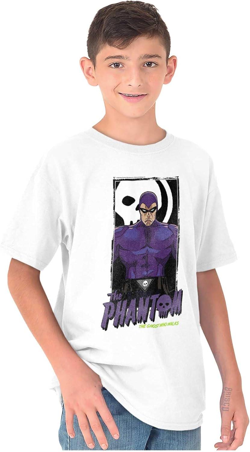 imageBrisco Brands The Phantom Ghost Who Walks Skull Crewneck T Shirts Boy GirlWhite