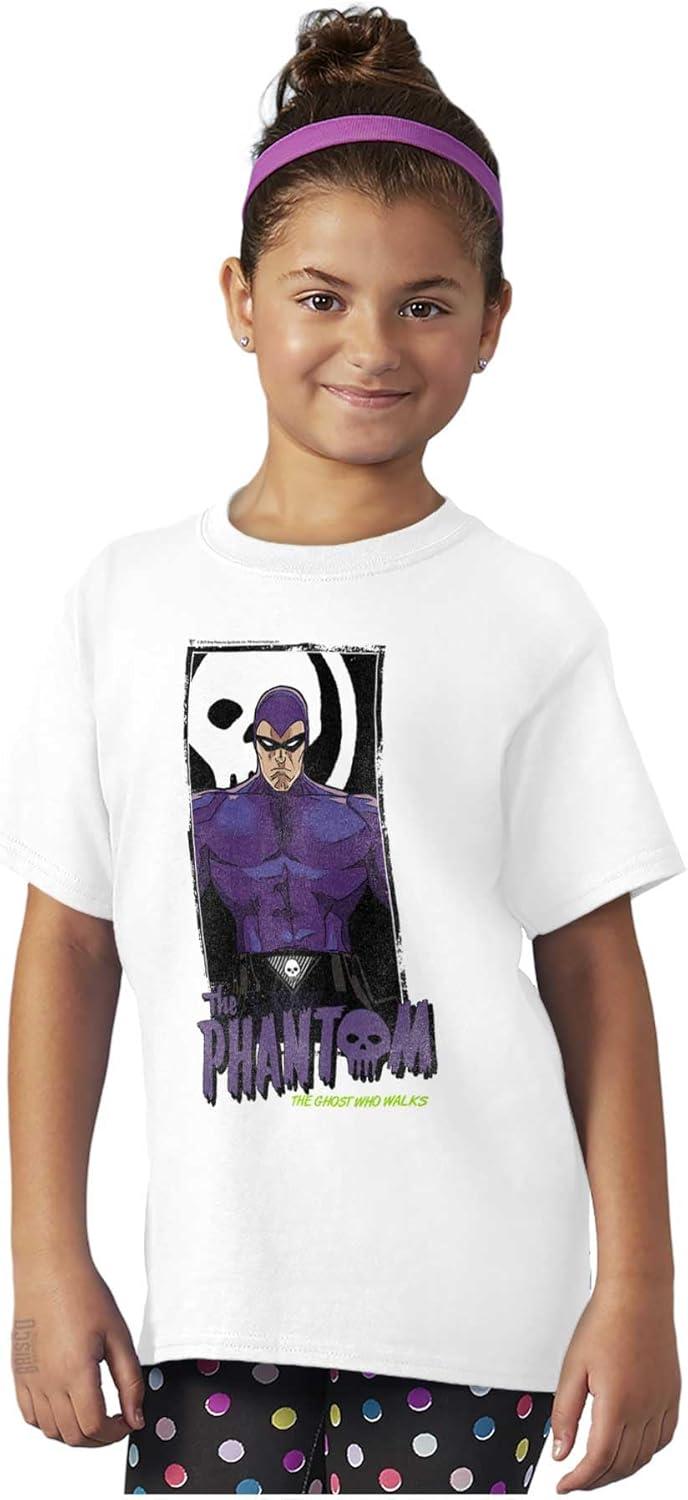 imageBrisco Brands The Phantom Ghost Who Walks Skull Crewneck T Shirts Boy GirlWhite