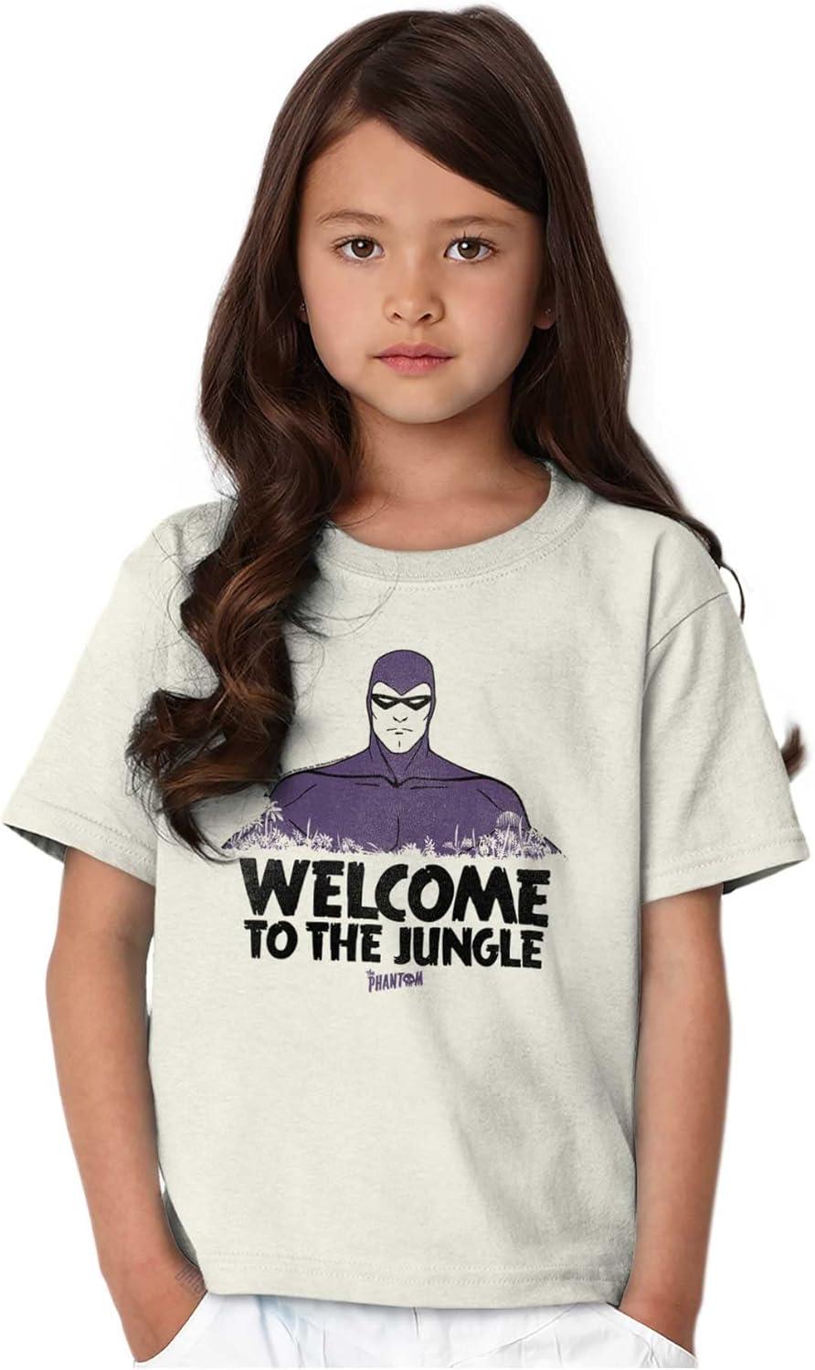 imageBrisco Brands The Phantom Welcome to The Jungle Crewneck T Shirts Boy GirlNatural