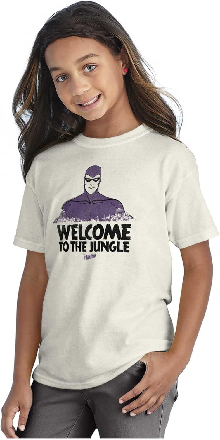 imageBrisco Brands The Phantom Welcome to The Jungle Crewneck T Shirts Boy GirlNatural