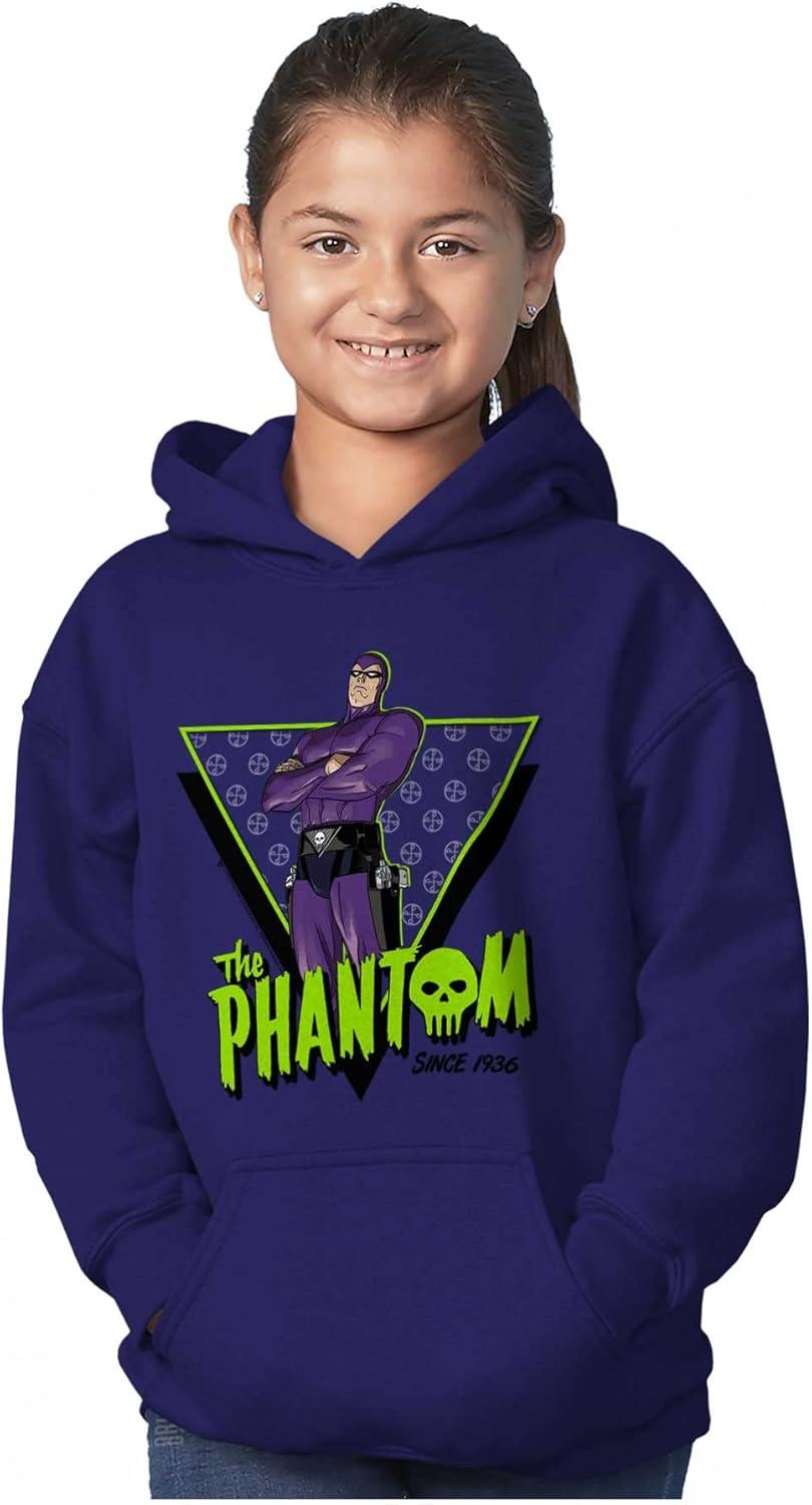 imageBrisco Brands the Phantom Skull Vintage Superhero Youth Hoodie Boy GirlPurple