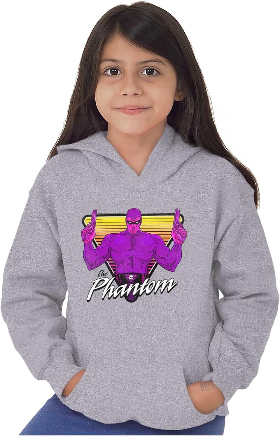 imageBrisco Brands the Phantom Vintage Superhero Youth Hoodie Boy GirlSport Grey