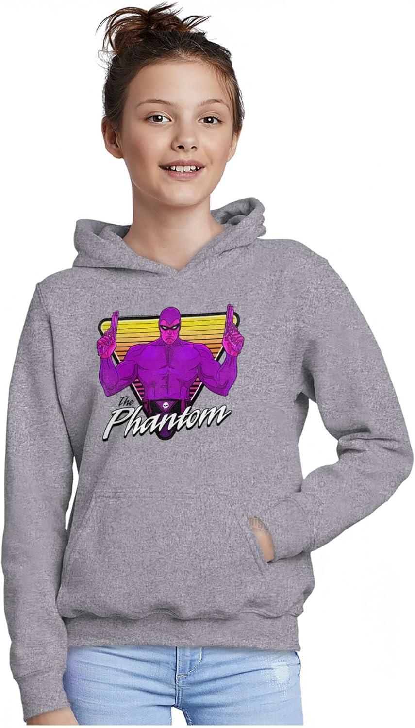 imageBrisco Brands the Phantom Vintage Superhero Youth Hoodie Boy GirlSport Grey