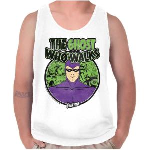 Brisco Brands The Phantom Ghost Who Walks Tank Top T Shirts Men Women(White)