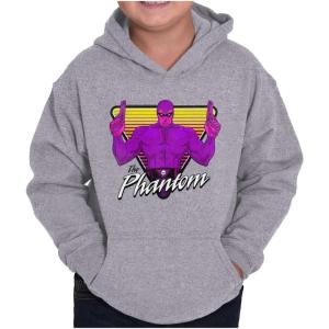 Brisco Brands the Phantom Vintage Superhero Youth Hoodie Boy Girl(Sport Grey)