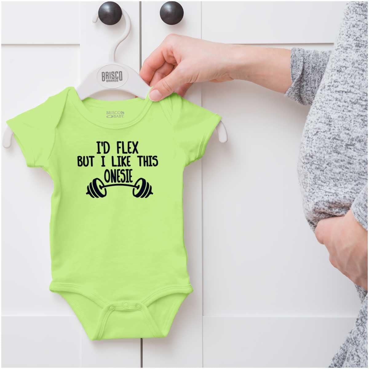 imageBrisco Brands Id Flex But I Like This One Piece Baby Bodysuit Jumper BoysKey Lime