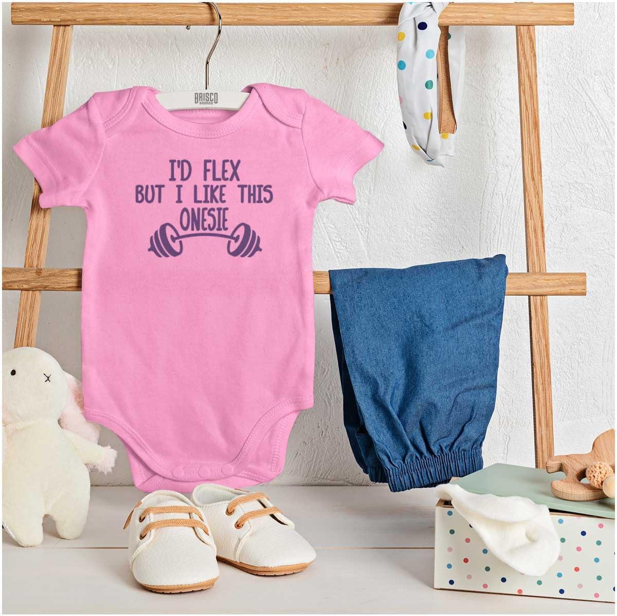 imageBrisco Brands Id Flex But I Like This One Piece Baby Bodysuit Jumper BoysPink