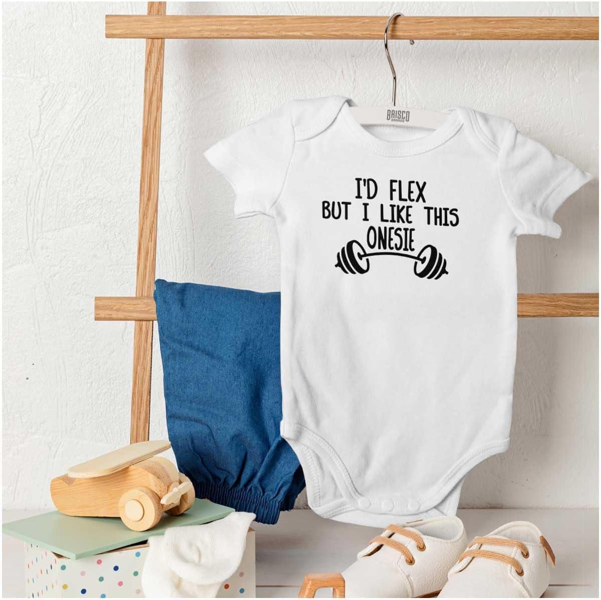 imageBrisco Brands Id Flex But I Like This One Piece Baby Bodysuit Jumper BoysWhite
