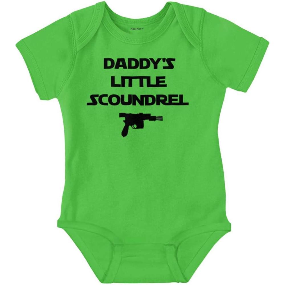 imageBrisco Brands Daddys Little Scoundrel Dark Galaxy Baby Romper Boys or GirlsApple