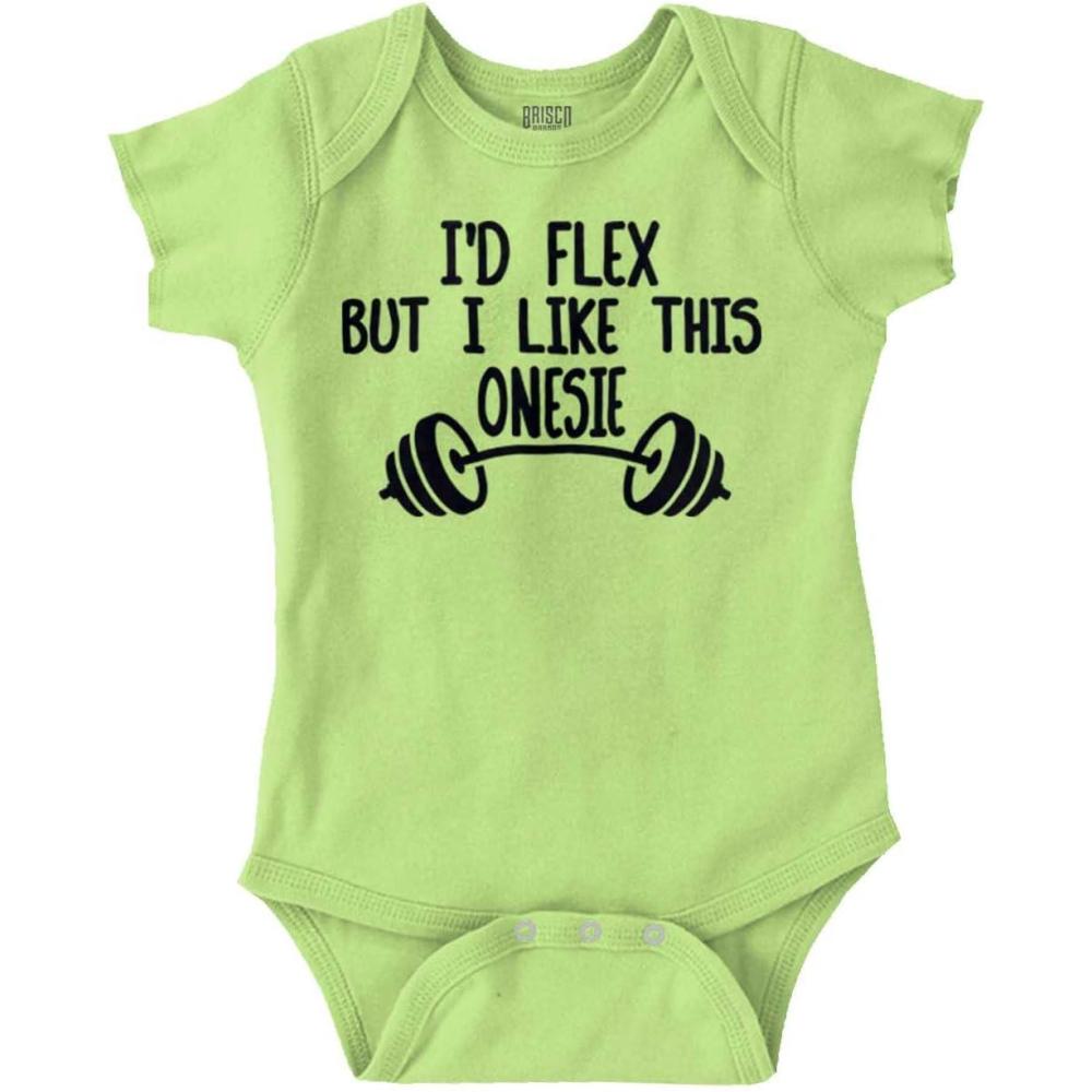 imageBrisco Brands Id Flex But I Like This One Piece Baby Bodysuit Jumper BoysKey Lime
