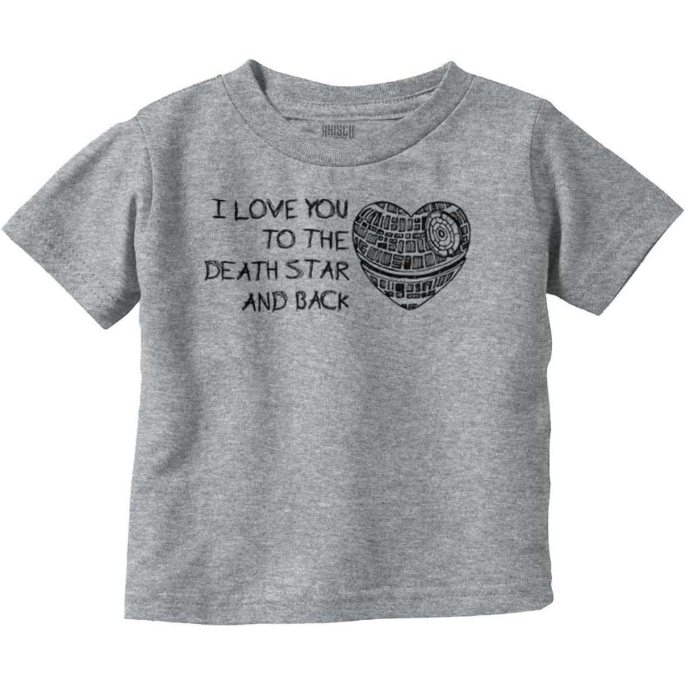 imageLove You Death Star and Back Galaxy Youth T Shirt Tee GirlsHeather