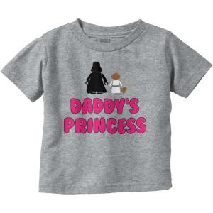Brisco Brands Daddy’s Princess Dark Galaxy Fan Youth T Shirt Tee Girls(Heather)