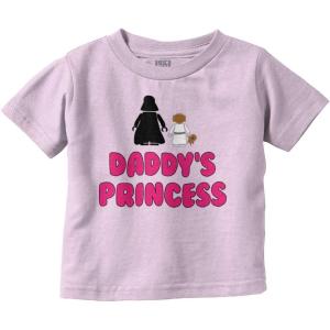 Brisco Brands Daddy’s Princess Dark Galaxy Fan Youth T Shirt Tee Girls(Pink)