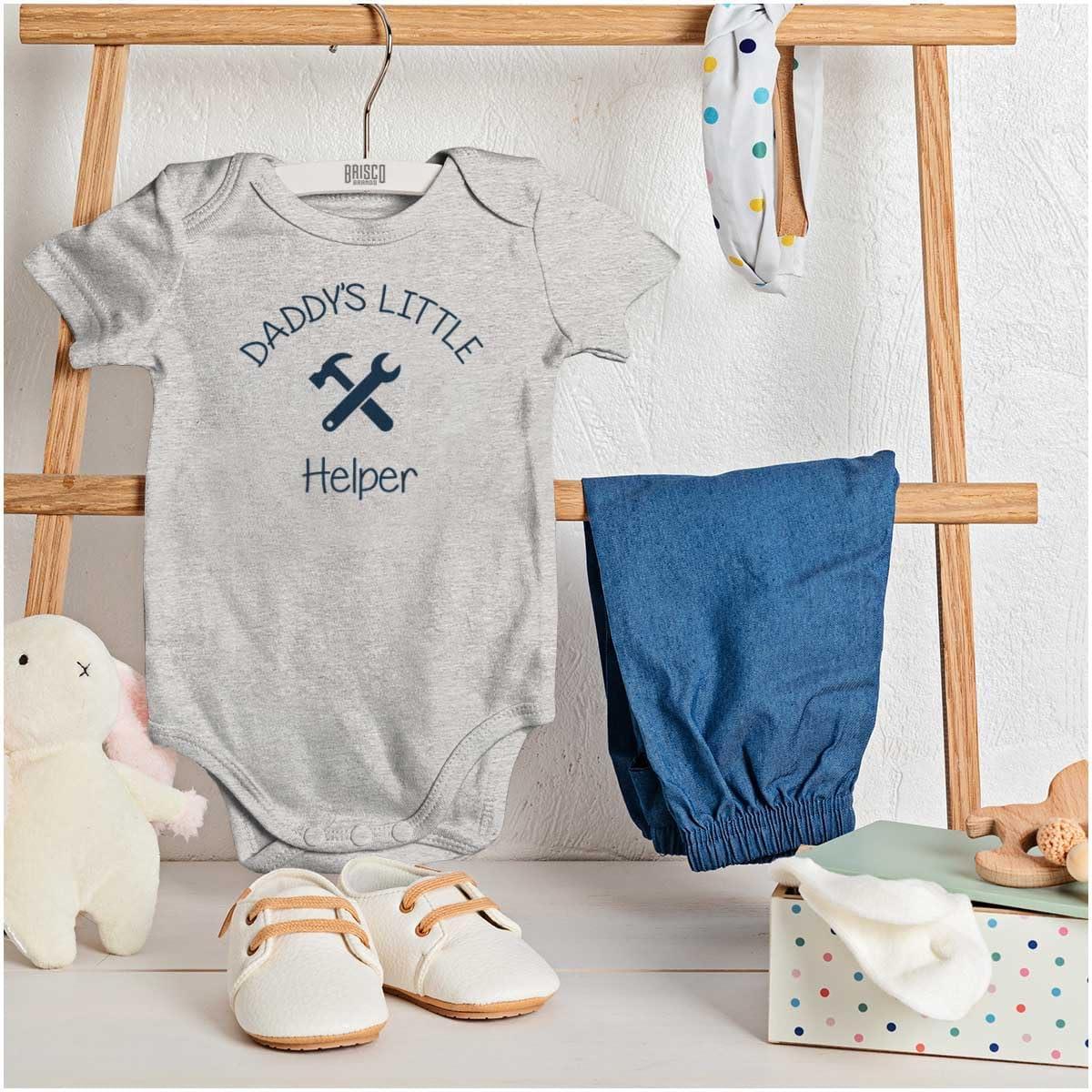 imageBrisco Brands Daddys Little Helper Handyman Father Baby Romper Boys or GirlsHeather