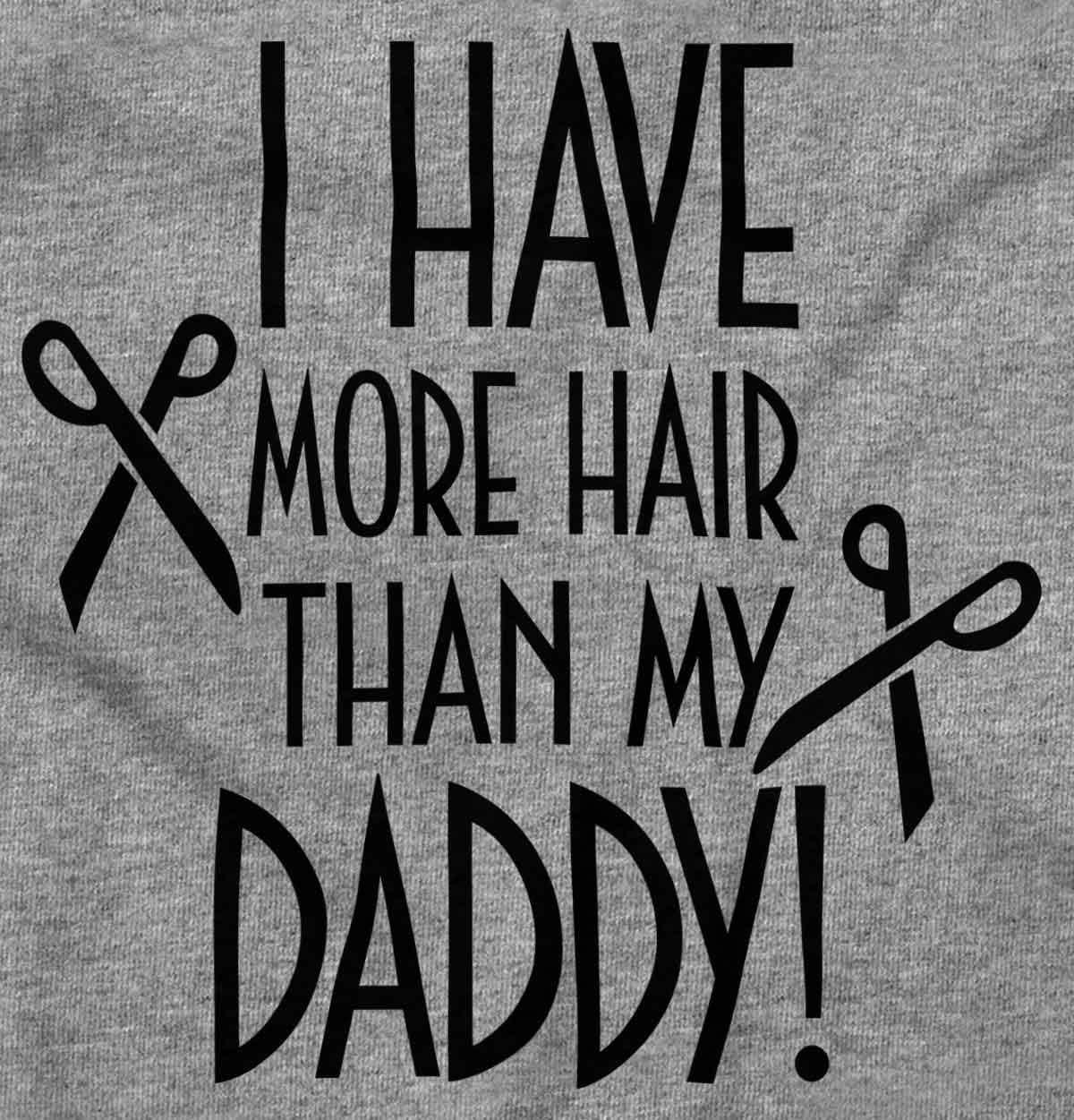 imageBrisco Brands I Have More Hair Than Daddy Joke Baby Romper Boys or GirlsHeather