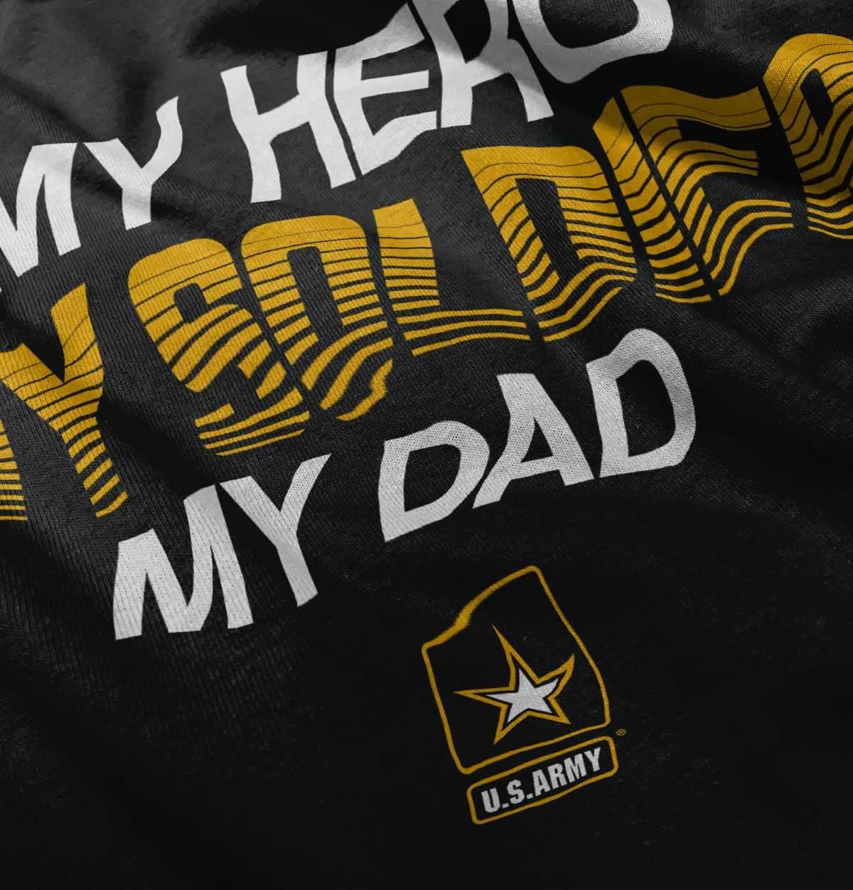 imageUS Army Logo My Dad Hero Soldier Toddler Boy Girl T ShirtBlack