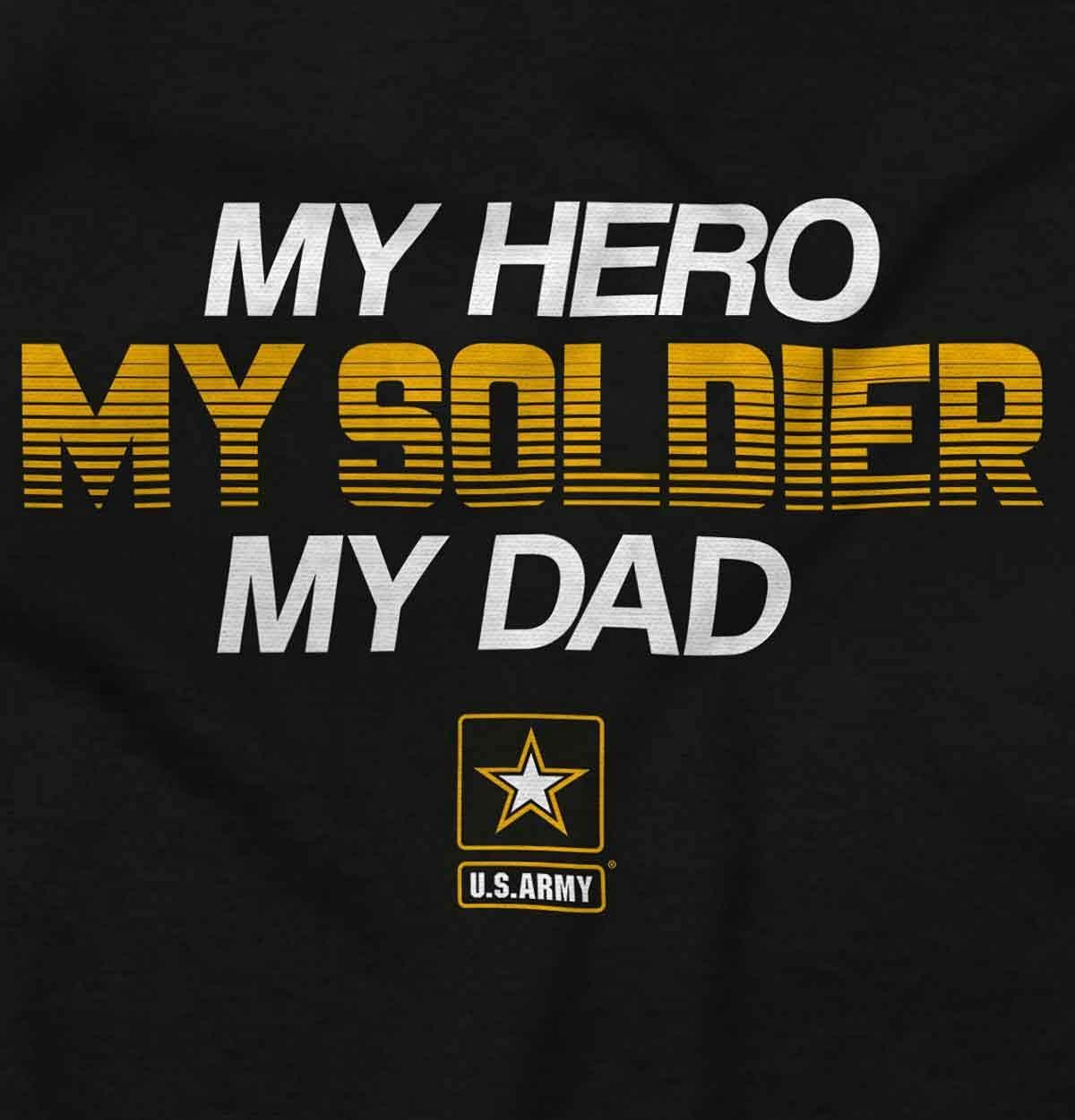 imageUS Army Logo My Dad Hero Soldier Toddler Boy Girl T ShirtBlack