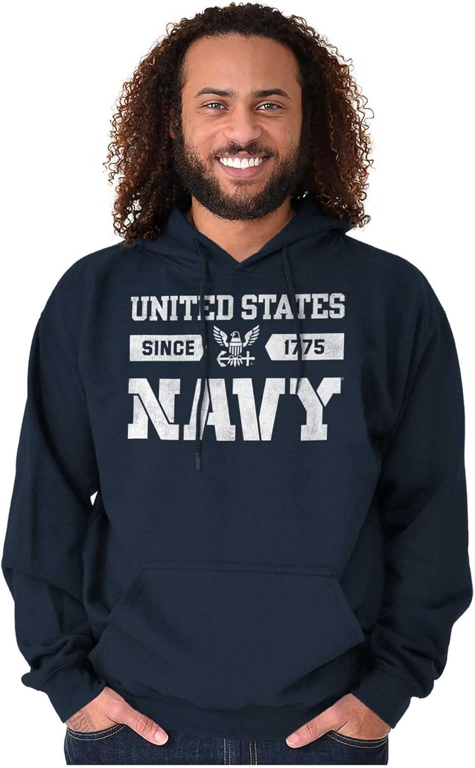 imageBrisco Brands United States Navy Since 1775 Hoodie Sweatshirt Women MenNavy