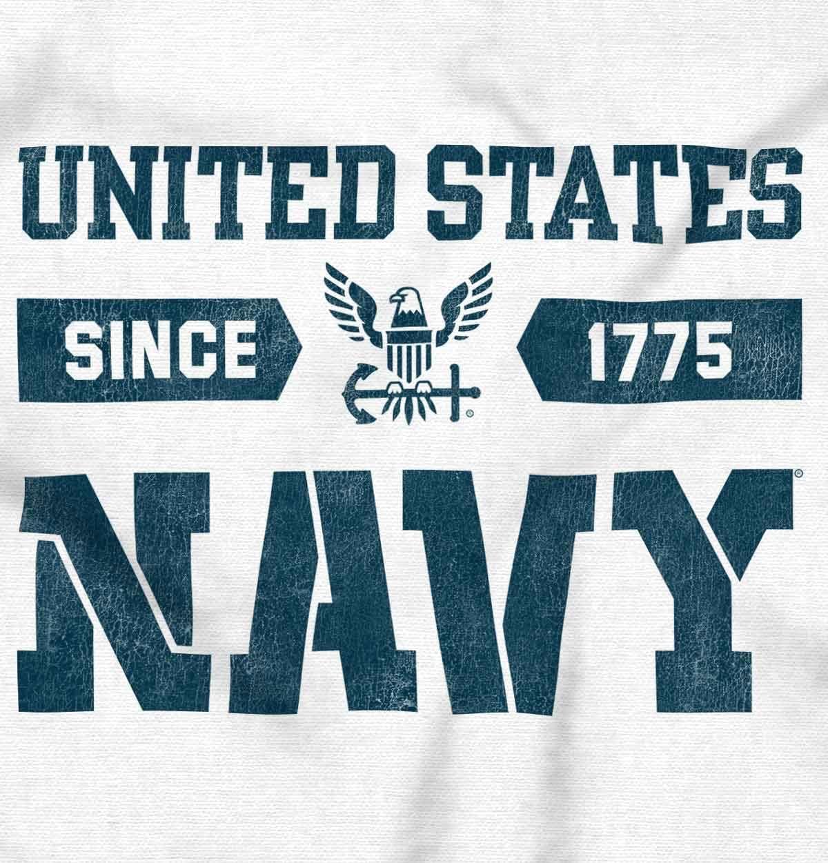 imageBrisco Brands United States Navy Since 1775 Hoodie Sweatshirt Women MenWhite