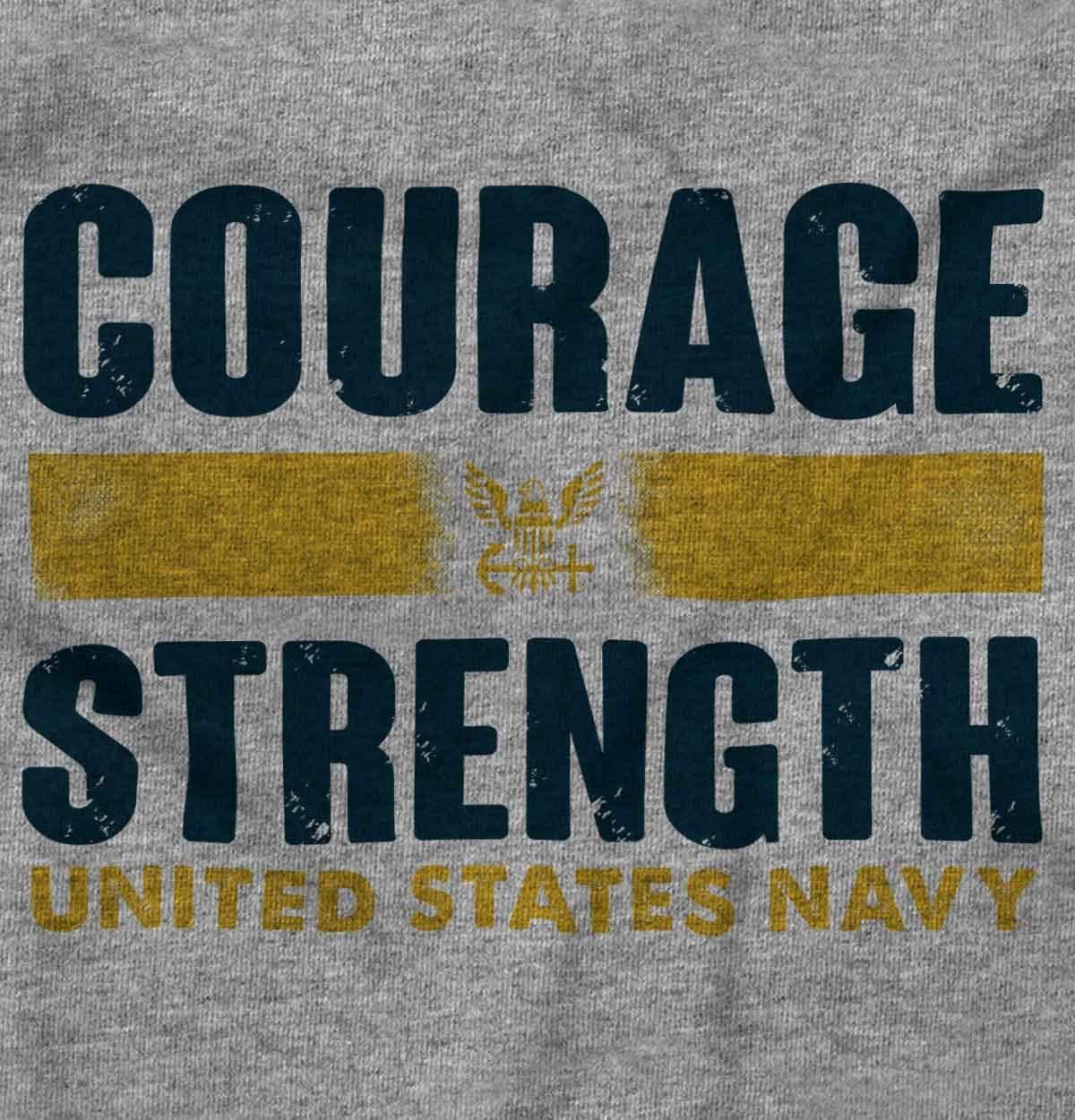 imageCourage Strength United States Navy Long Sleeve Tshirt Men WomenSport Grey