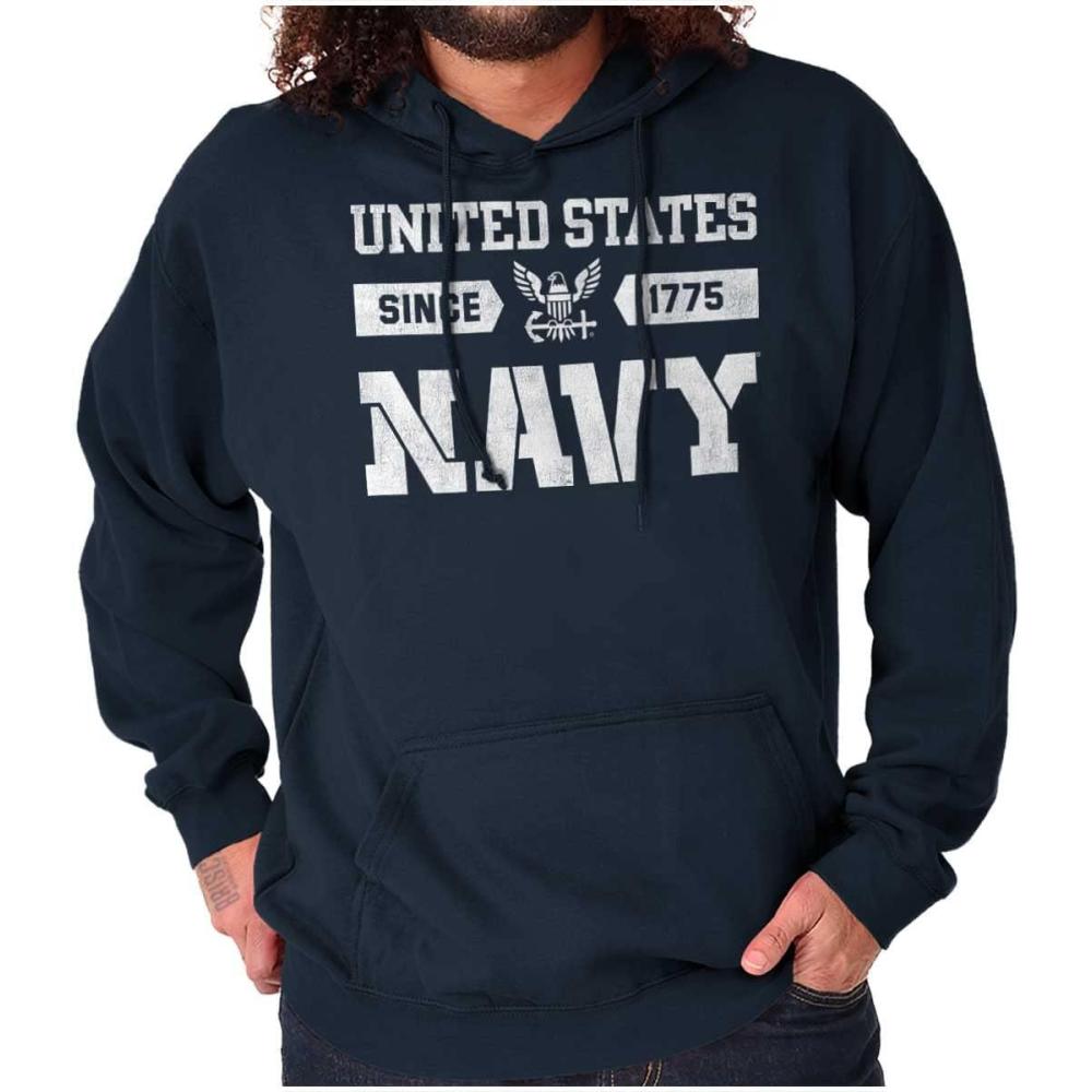 imageBrisco Brands United States Navy Since 1775 Hoodie Sweatshirt Women MenNavy