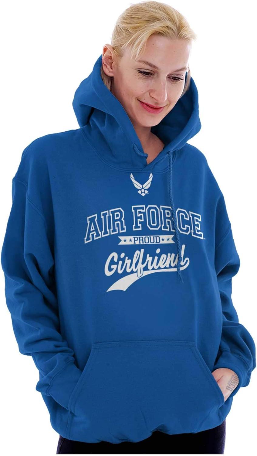 imageBrisco Brands US Air Force Proud USAF Girlfriend Hoodie Sweatshirt WomenRoyal