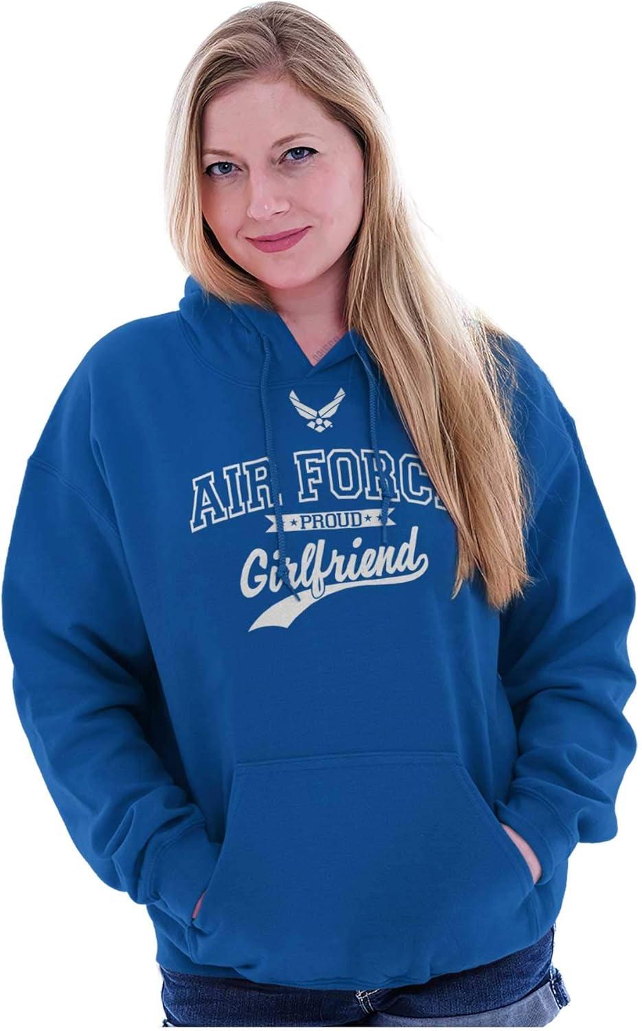 imageBrisco Brands US Air Force Proud USAF Girlfriend Hoodie Sweatshirt WomenRoyal