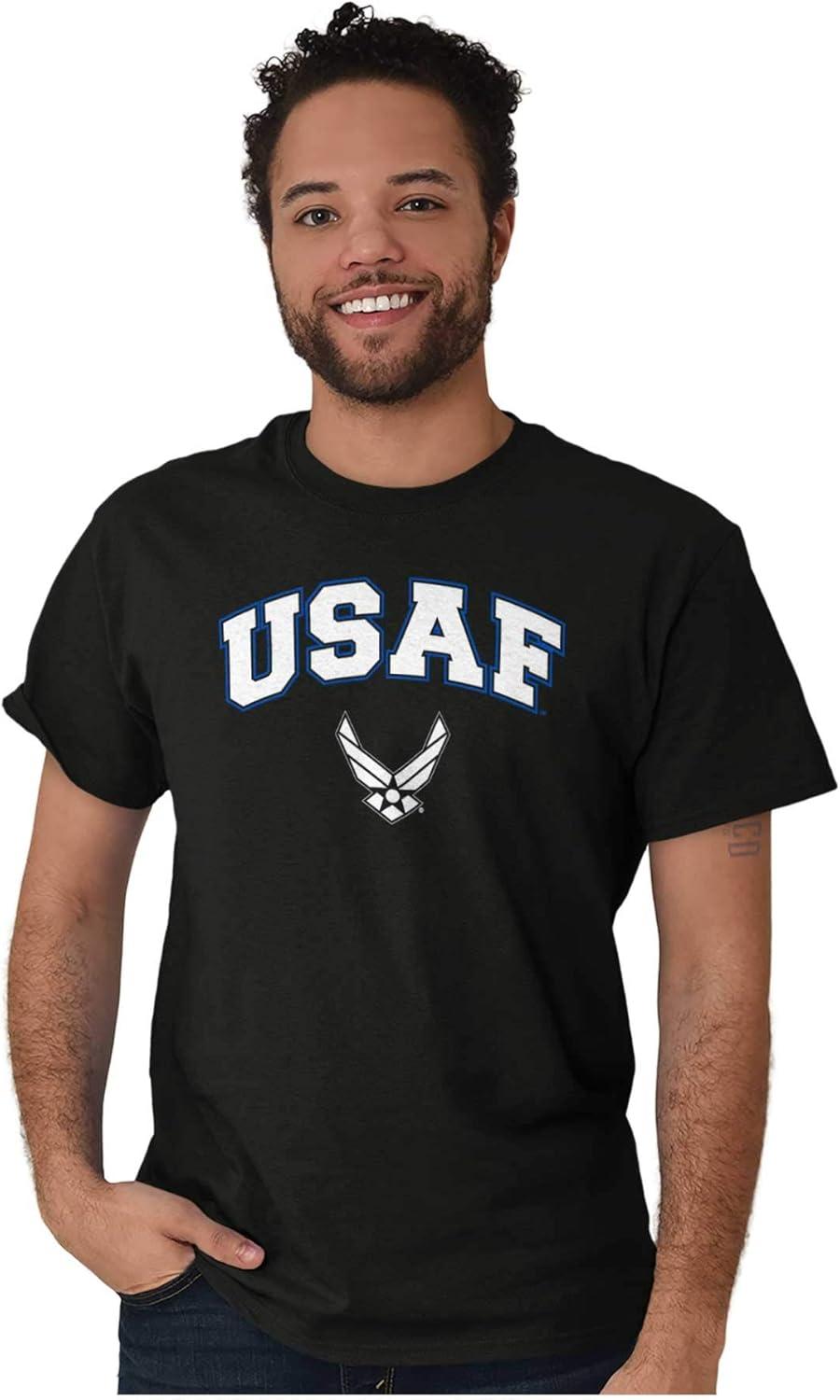 imageBrisco Brands US Air Force USAF Wing Emblem Graphic T Shirt Men or WomenBlack