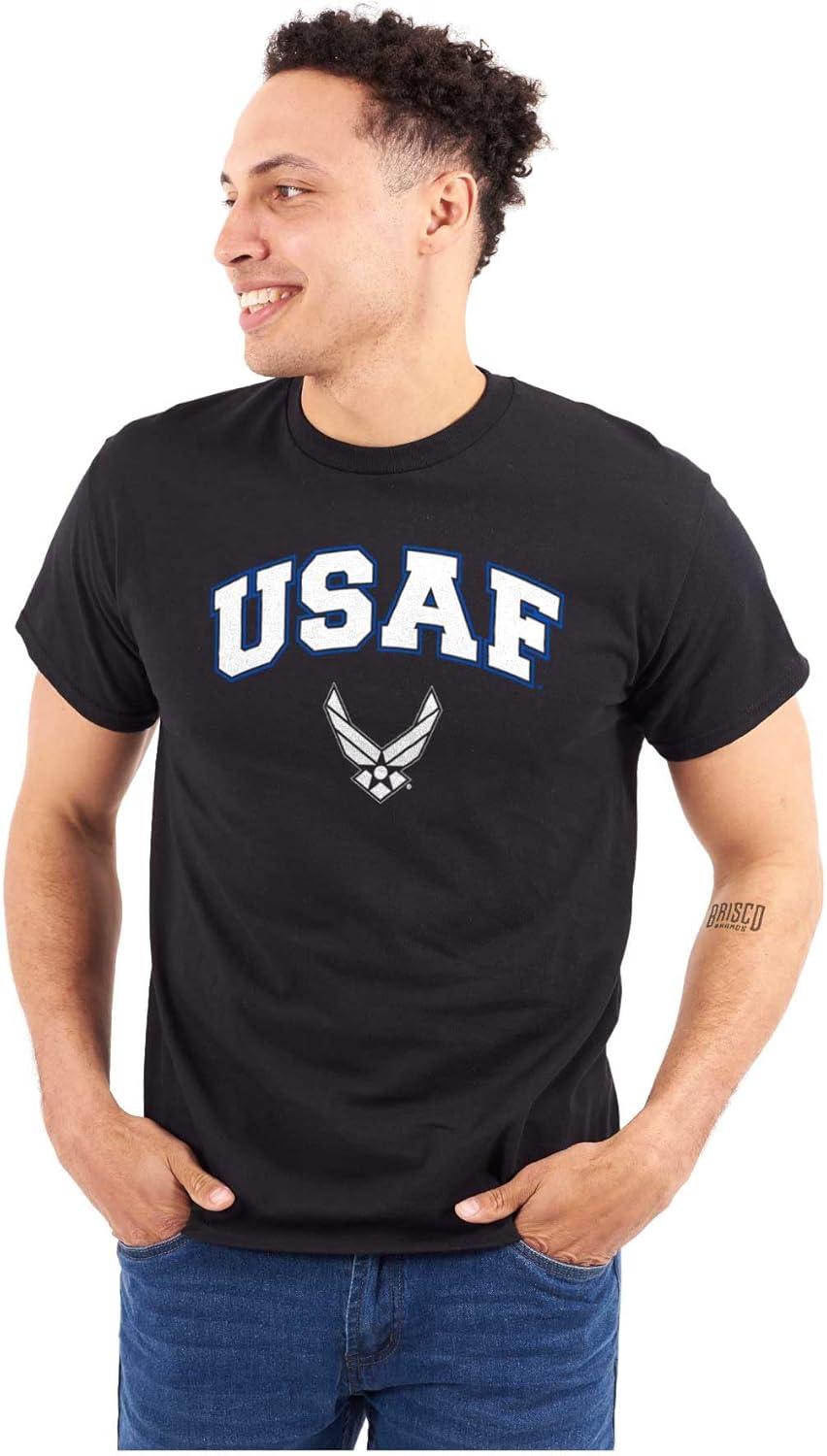 imageBrisco Brands US Air Force USAF Wing Emblem Graphic T Shirt Men or WomenBlack