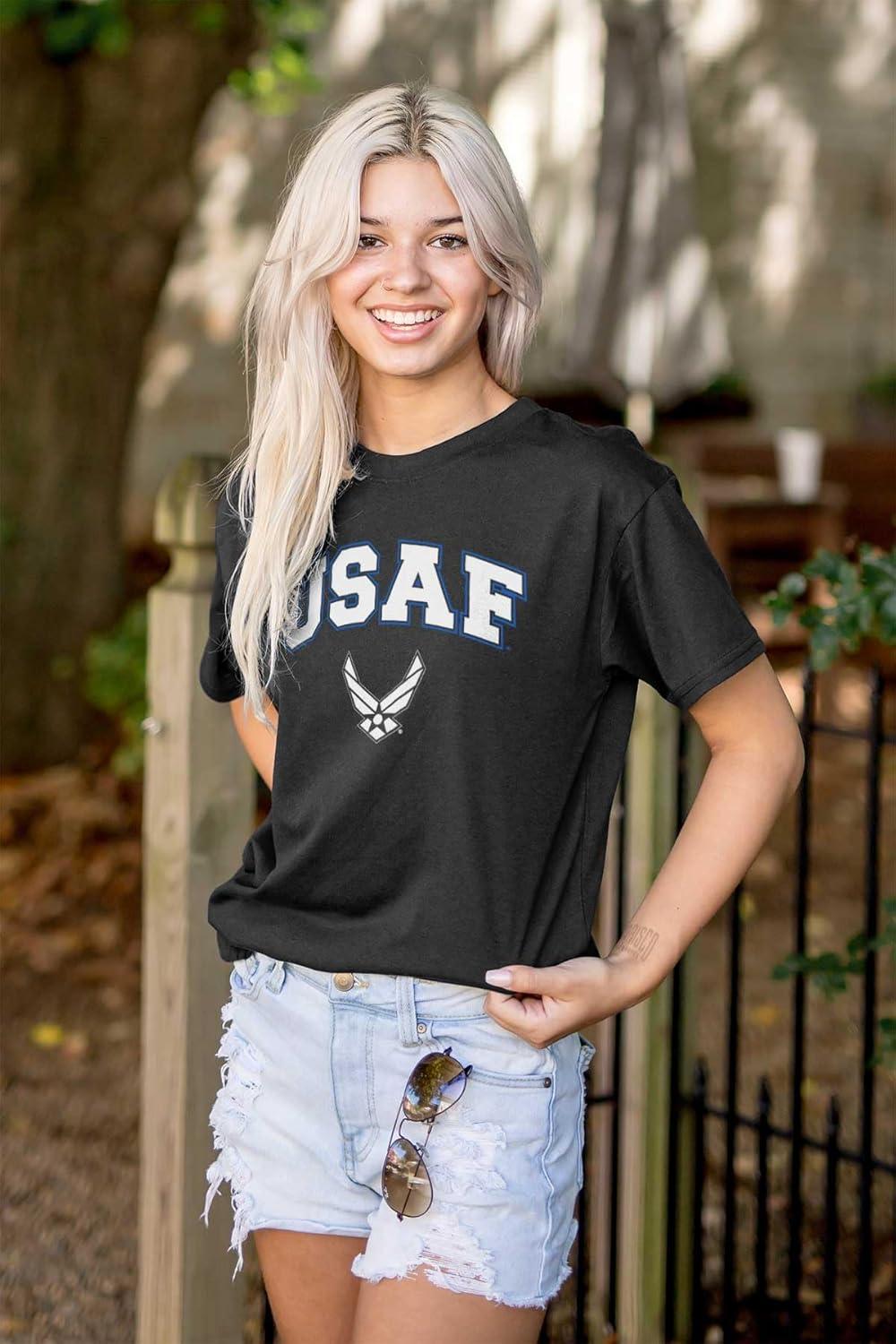 imageBrisco Brands US Air Force USAF Wing Emblem Graphic T Shirt Men or WomenBlack