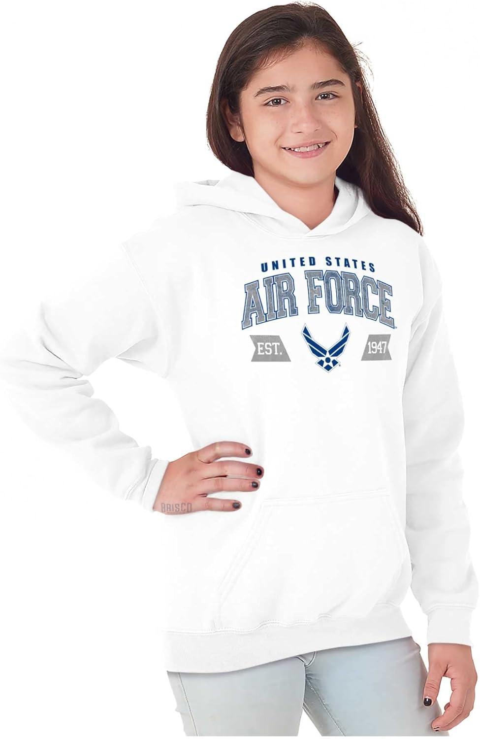 imageBrisco Brands US Air Force Wing Emblem Established Youth Hoodie Boy Girl