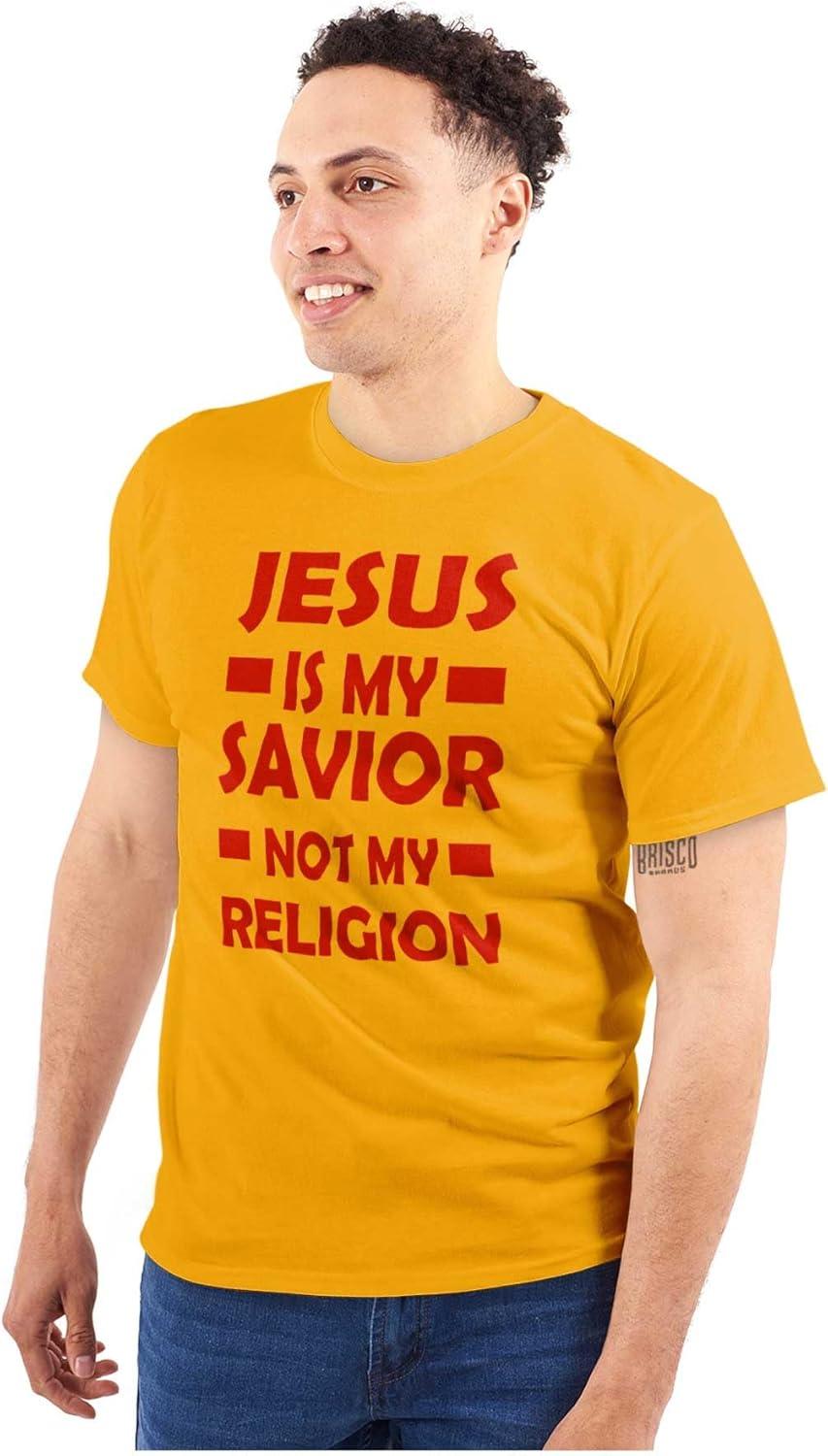 imageJesus is My Savior Not My Religion Graphic T Shirt Men or WomenGold