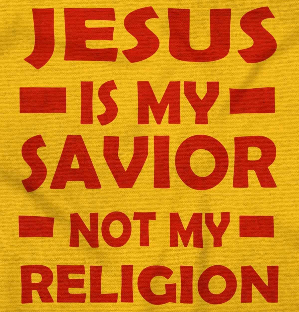 imageJesus is My Savior Not My Religion Graphic T Shirt Men or WomenGold