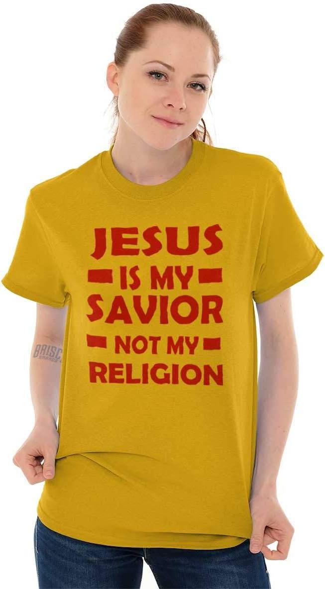 imageJesus is My Savior Not My Religion Graphic T Shirt Men or WomenGold