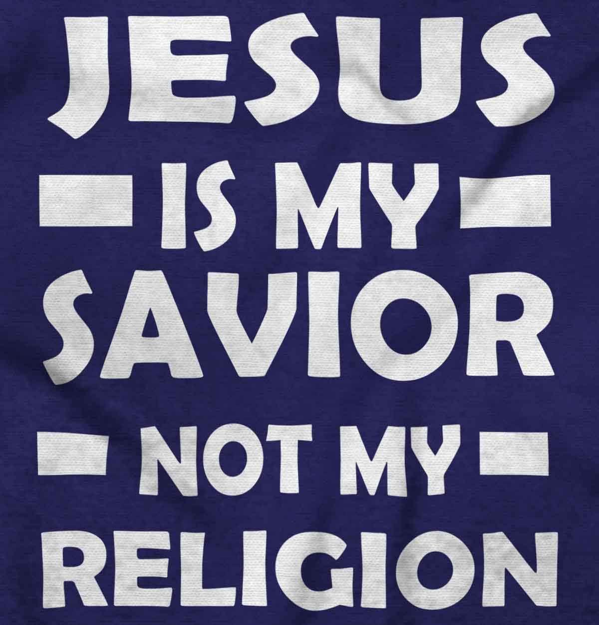 imageJesus is My Savior Not My Religion Graphic T Shirt Men or WomenPurple
