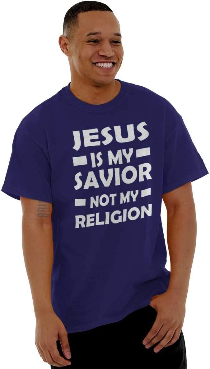 imageJesus is My Savior Not My Religion Graphic T Shirt Men or WomenPurple