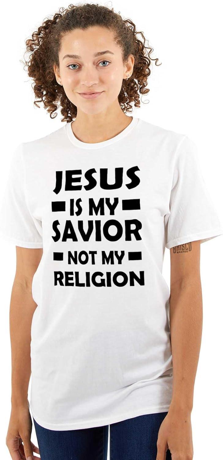 imageJesus is My Savior Not My Religion Graphic T Shirt Men or WomenWhite