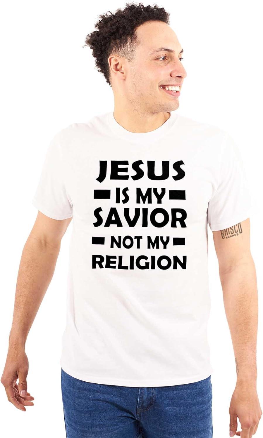 imageJesus is My Savior Not My Religion Graphic T Shirt Men or WomenWhite