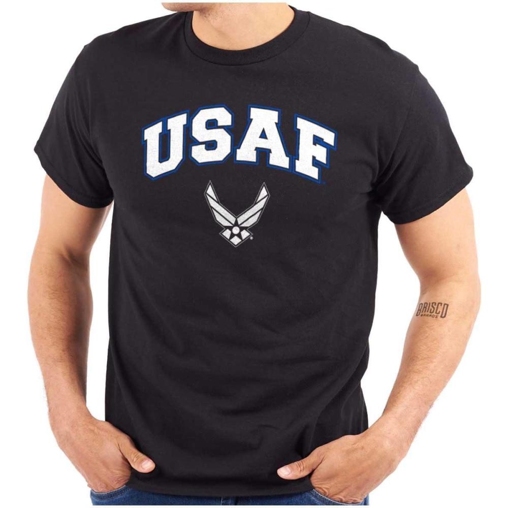 imageBrisco Brands US Air Force USAF Wing Emblem Graphic T Shirt Men or WomenBlack