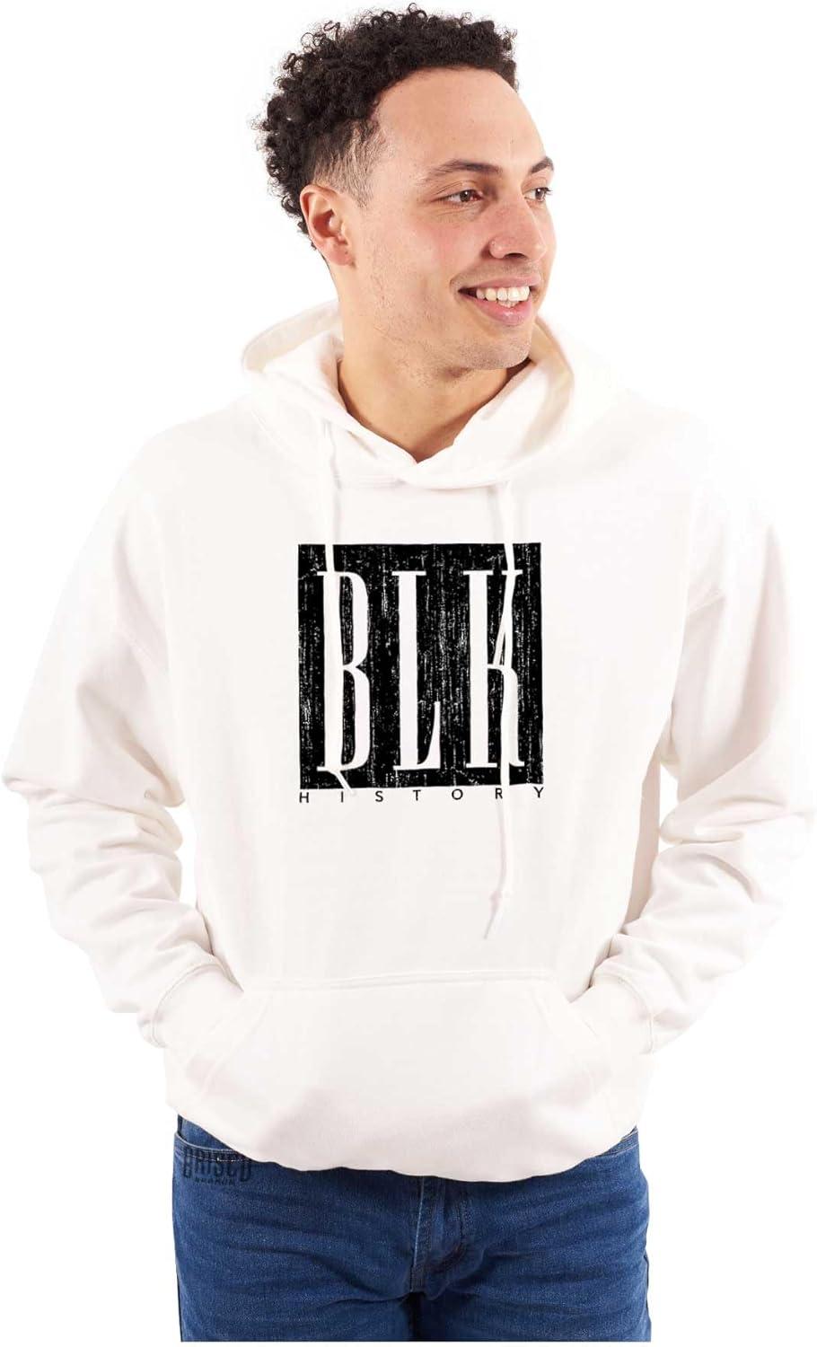 imageBLK History Black Pride Movement Hoodie Sweatshirt Women MenWhite