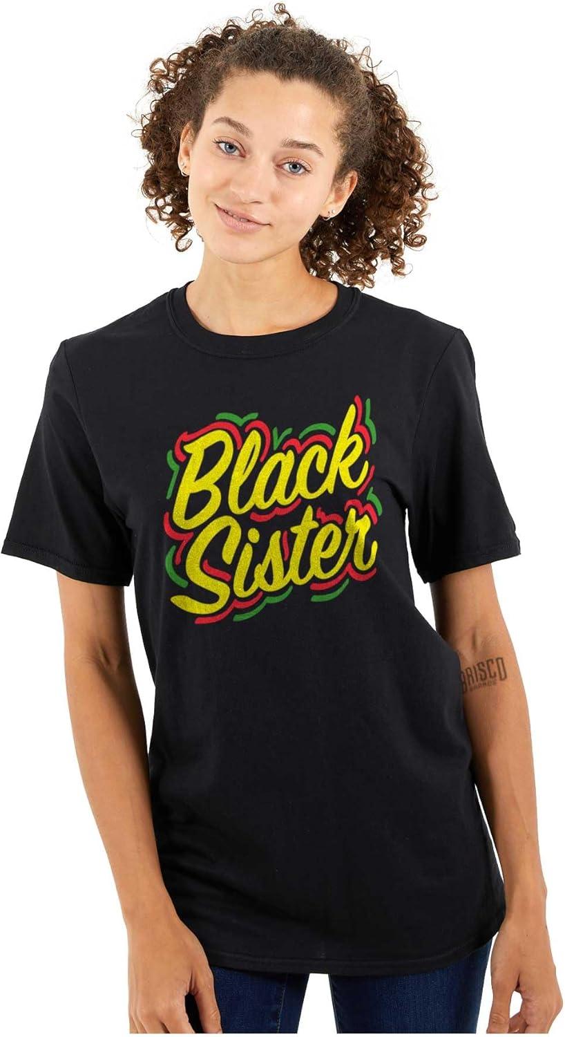 imageBrisco Brands Black Sister Empowerment Quote Womens Graphic T Shirt TeesBlack