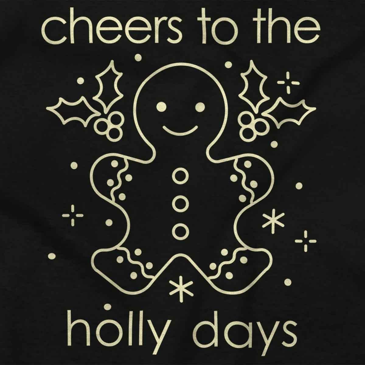imageBrisco Brands Christmas Cheers To The Holly Days Baby Romper Boys or GirlsBlack